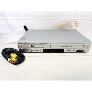 Sanyo DVD 4 Head VCR Player Combo DVW-7100 VHS Recorder W/AV Cables TESTED